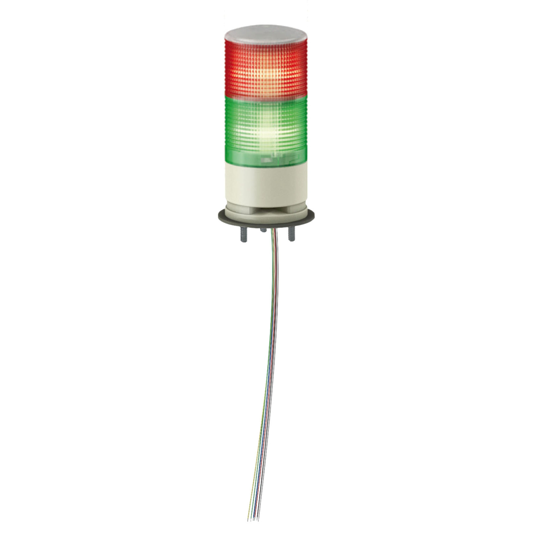 Monolithic tower lights, Harmony XVG, 60mm, red green, steady light, buzzer, base mounting, IP42, 24V AC/DC