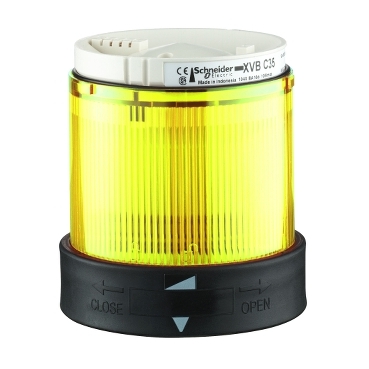 Harmony XVB, Indicator Bank, Illuminated Unit, Plastic, Yellow, 70mm, Steady, Integral LED, 24V AC/DC