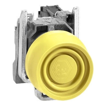 sárga nyomógomb Ø 22 - visszatérő - 1 NO - ATEX XB4BPS51EX