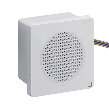 Harmony XVSV DIN96 (96x96 mm) elektromos hangjelző, szerkeszthető jelzés,  NPN, 100-230VAC, fehér