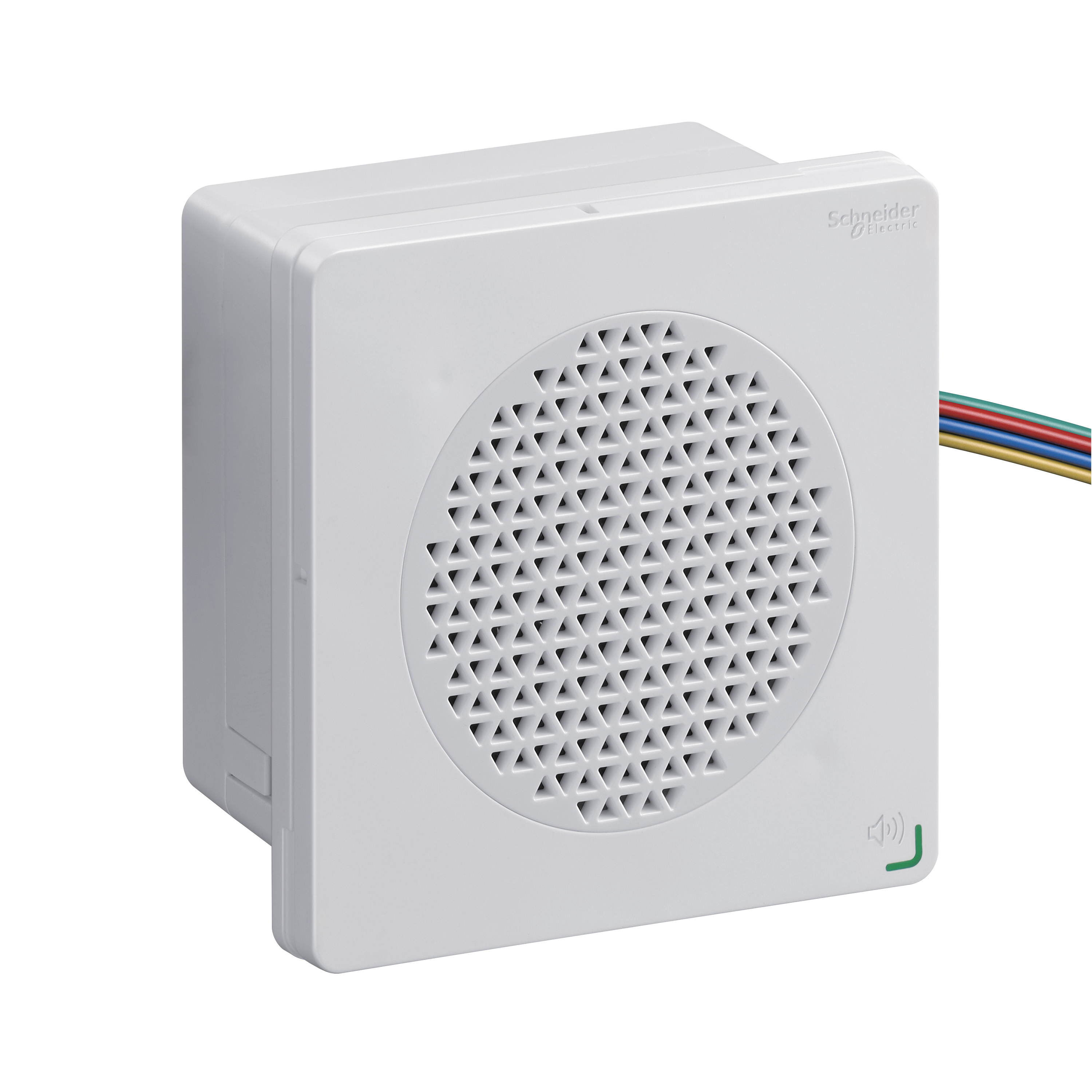 Editable voice alarms, Harmony XVS, white, mounting 96mm DIN rail, NPN, 100...230V AC