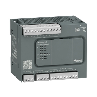Easy Modicon M200 PLC, 16 I/O1xRS485, tranzisztoros kimenet (source), 24 VDC TM200C16T