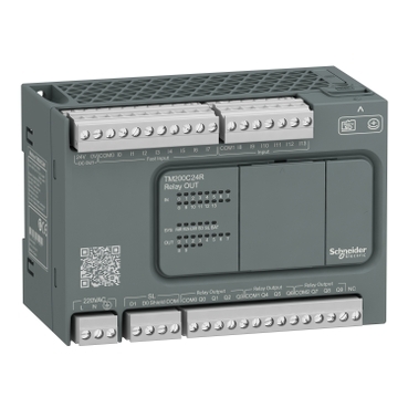 Easy Modicon M200 PLC, 24 I/O1xRS485, relés kimenet, 230 VAC TM200C24R