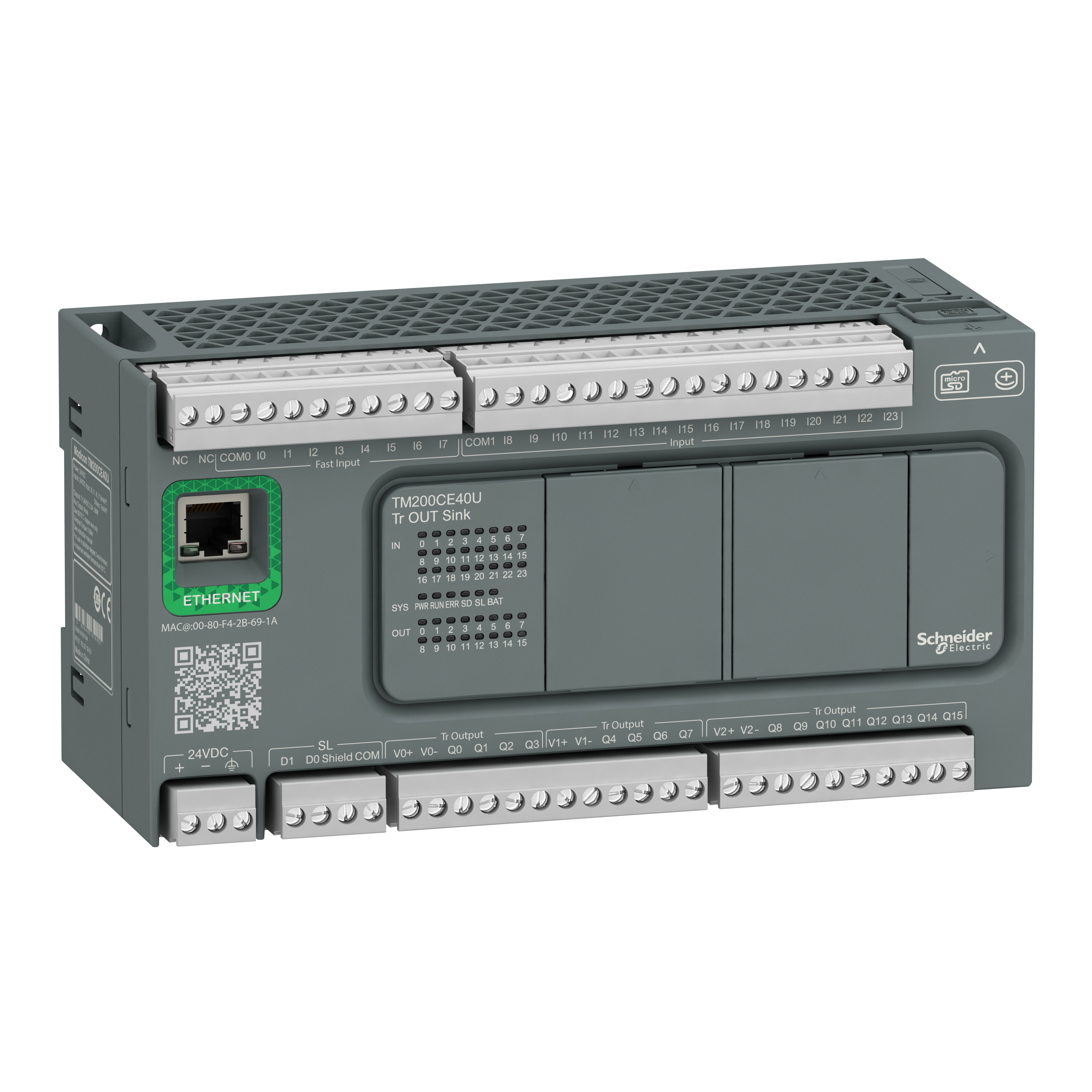 controller M200 40 IO transistor SINK+ Ethernet
