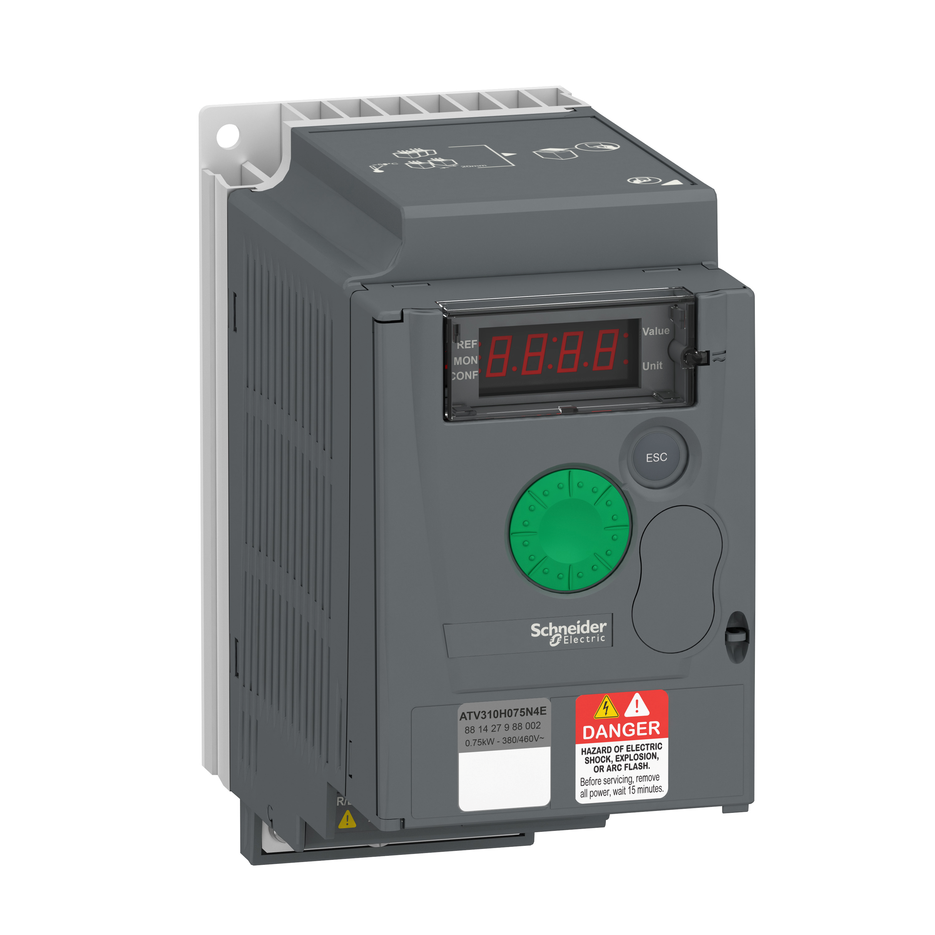 variable speed drive, Easy Altivar 310, 0.75kW, 1hp, 380 to 460V, 3 phase, without filter
