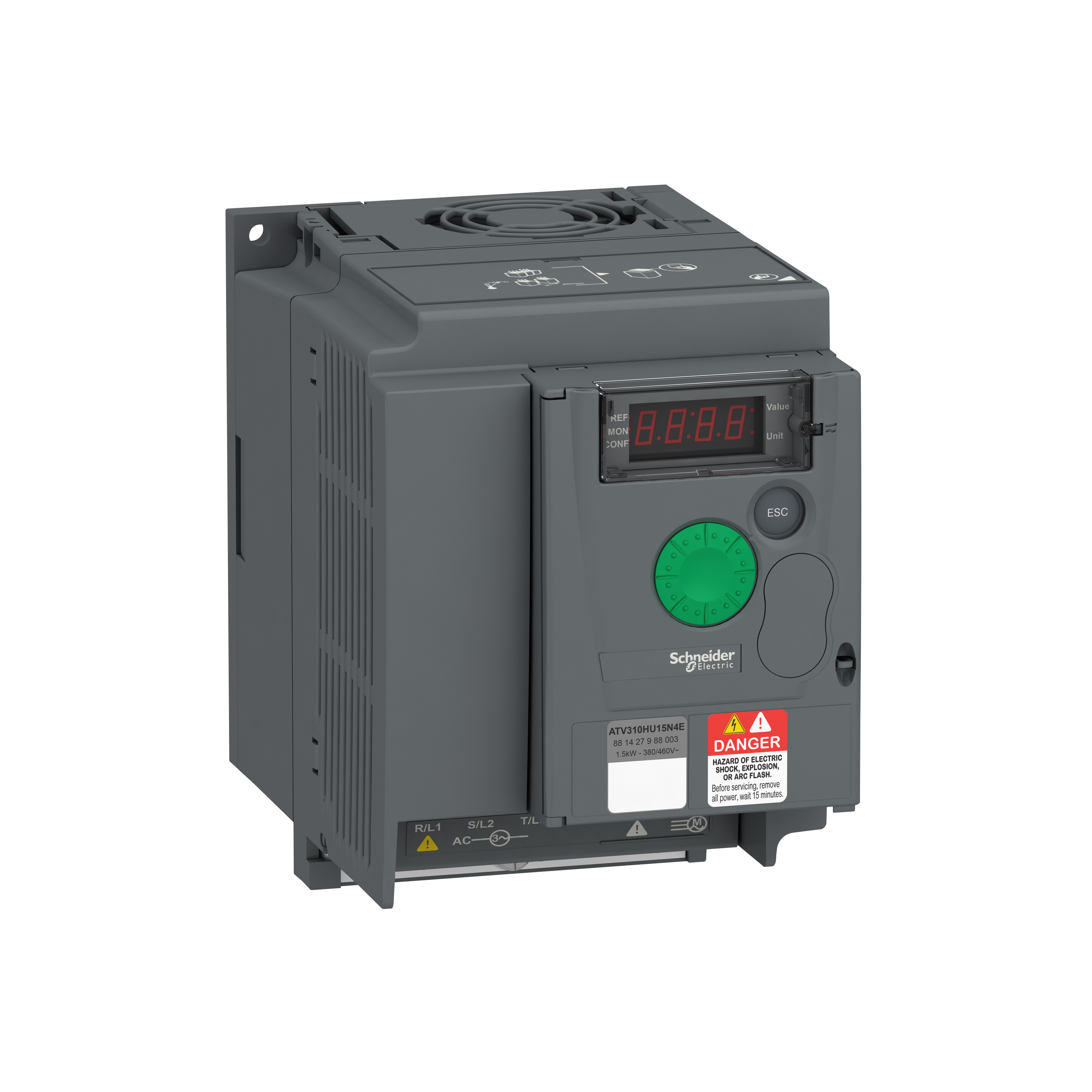 variable speed drive, Easy Altivar 310, 1.5kW, 2hp, 380 to 460V, 3 phase, without filter
