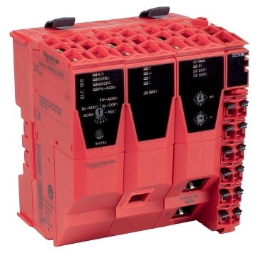 Modicon TM5 biztonsági vezérlő, SIL3/PLe, 100 biztonsági körhöz, Sercos III TM5CSLC200FS