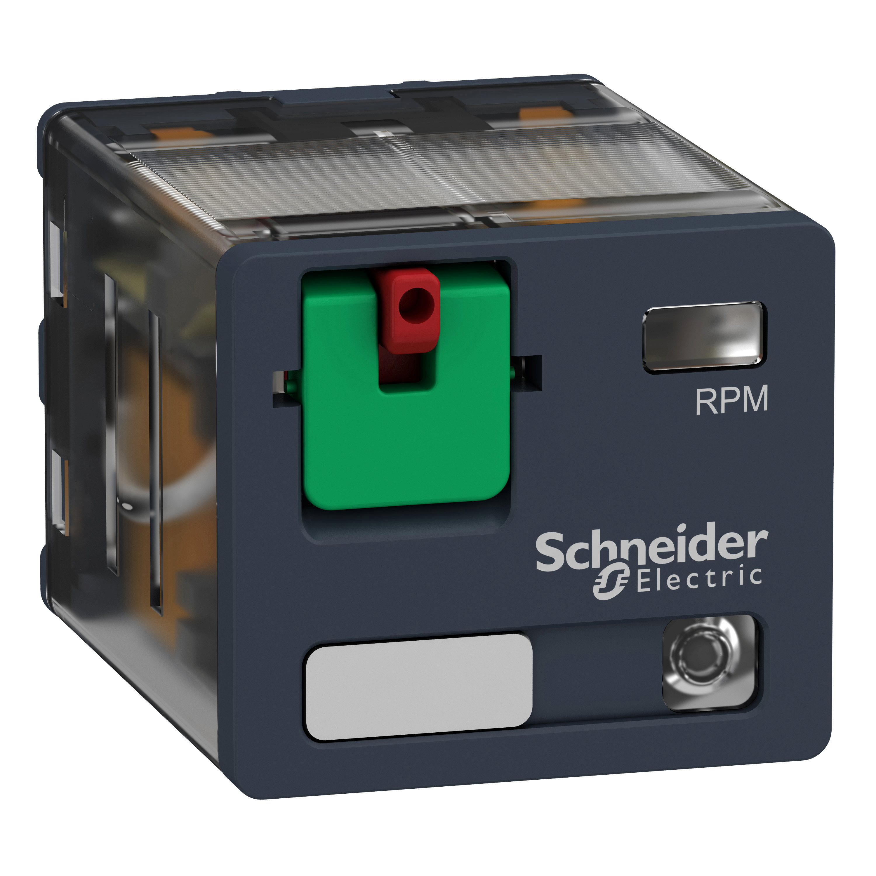 plug-in relay, Harmony electromechanical relays, 15A, 3CO, with LED, lockable test button, 120V AC