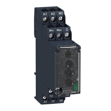 Zelio Control folyadékszint-figyelő relé, 1CO, 8A, 24240VAC/DC, mérési tart.:2501000kOhm