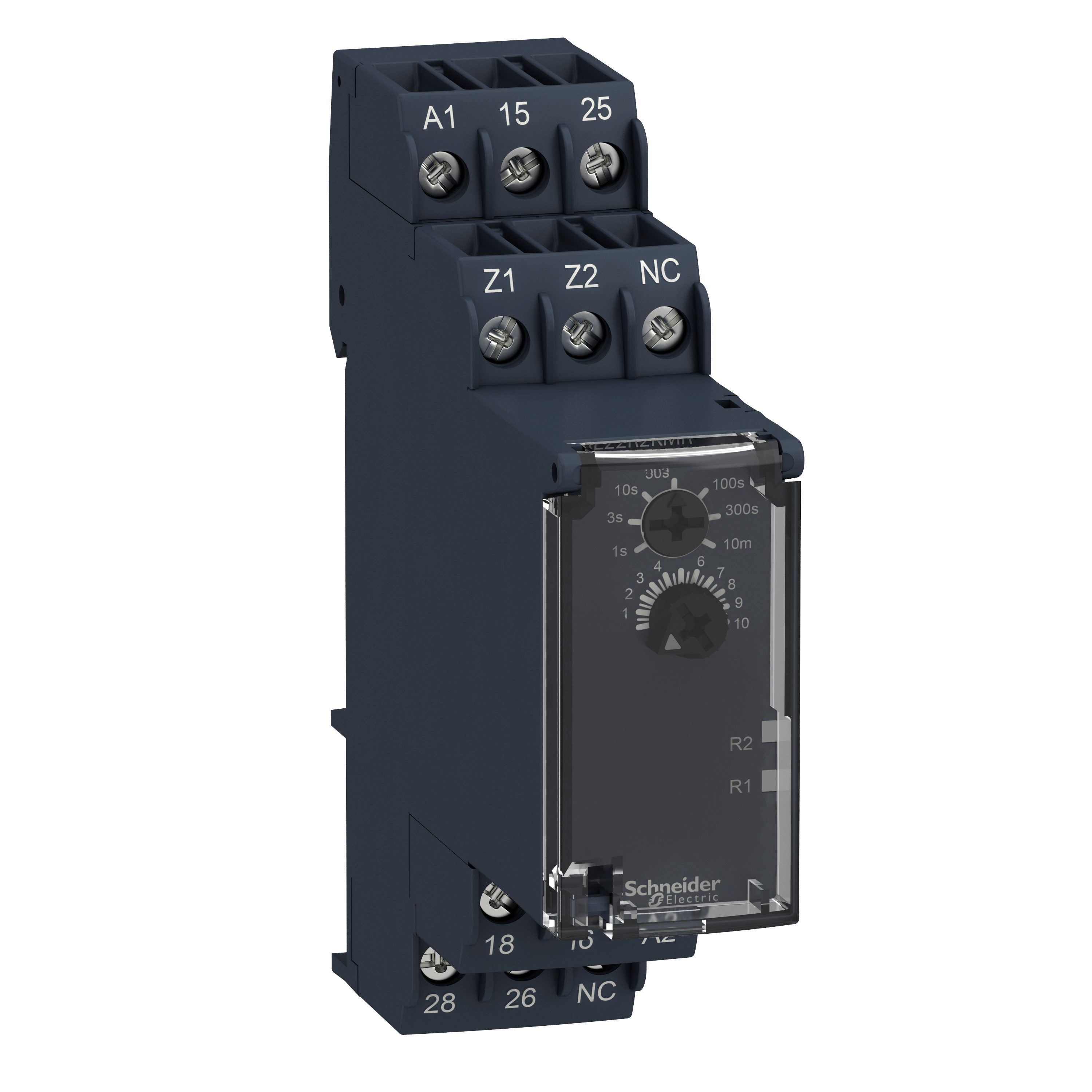 single function relay, Harmony Timer Relays, 5A, 2CO, 0.05s…10min, delay on de energization, 24...240V AC DC
