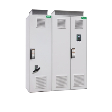 Altivar Process ATV980 frekvenciaváltó, THDI<5%, 450kW, 3f, 400VAC, IP23, szekrényes, vonali- és motorfojt., visszatáp. ATV980C45Q4X1