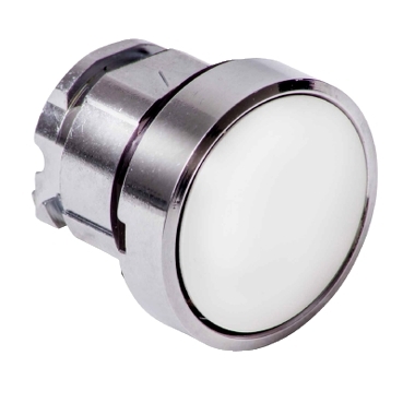 Harmony fém nyomógomb fej, Ø22mm, nyomó-nyomó, fehér - ZB4BH01
