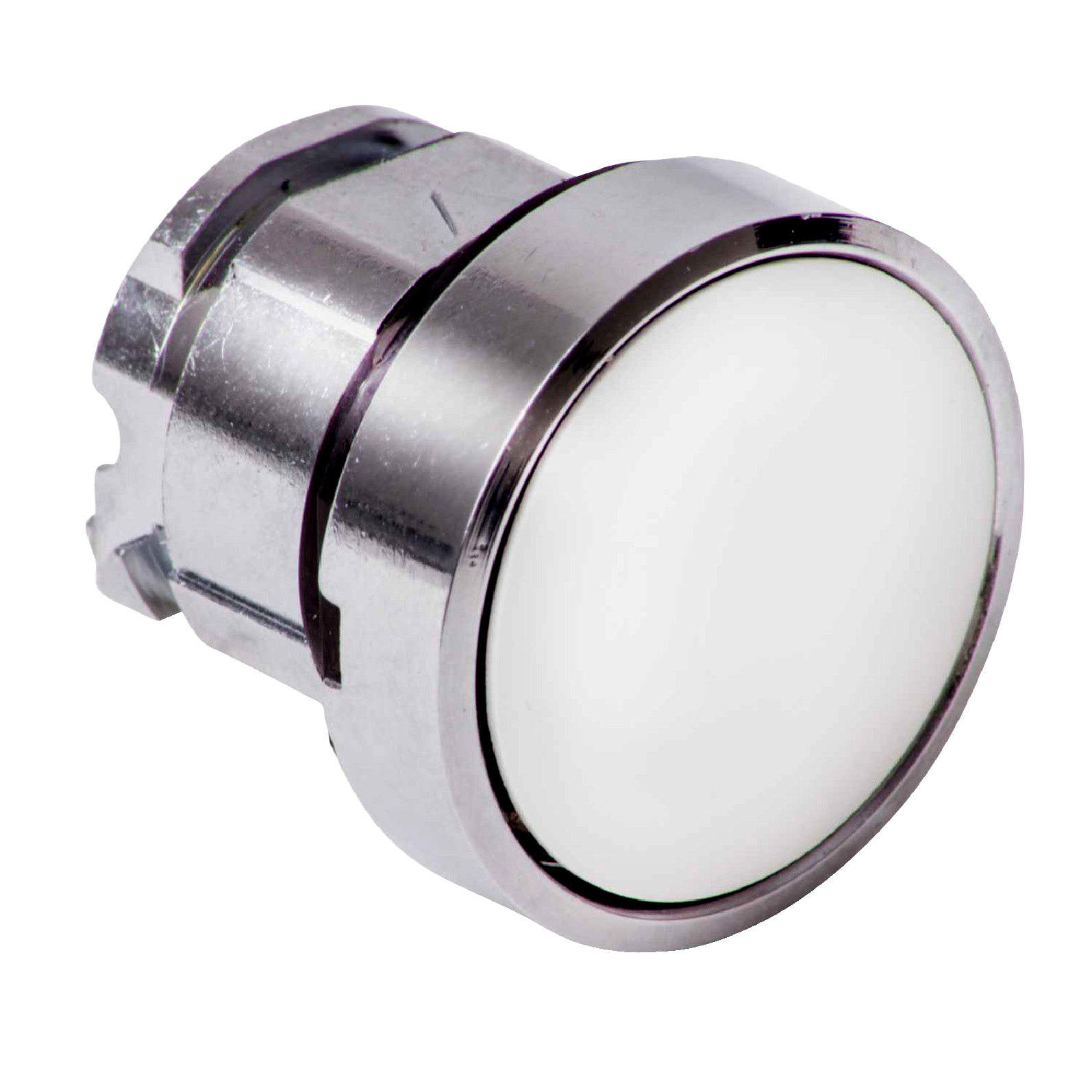 Head for non illuminated push button, Harmony XB4, white flush pushbutton Ø22 mm push unmarked