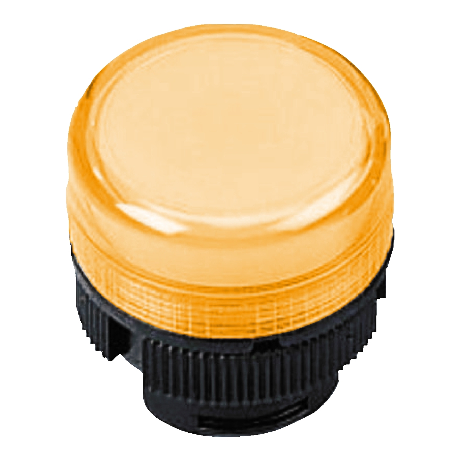 Head for pilot light, Harmony XAC, for incandescent bulb, plastic, yellow cap, 22mm