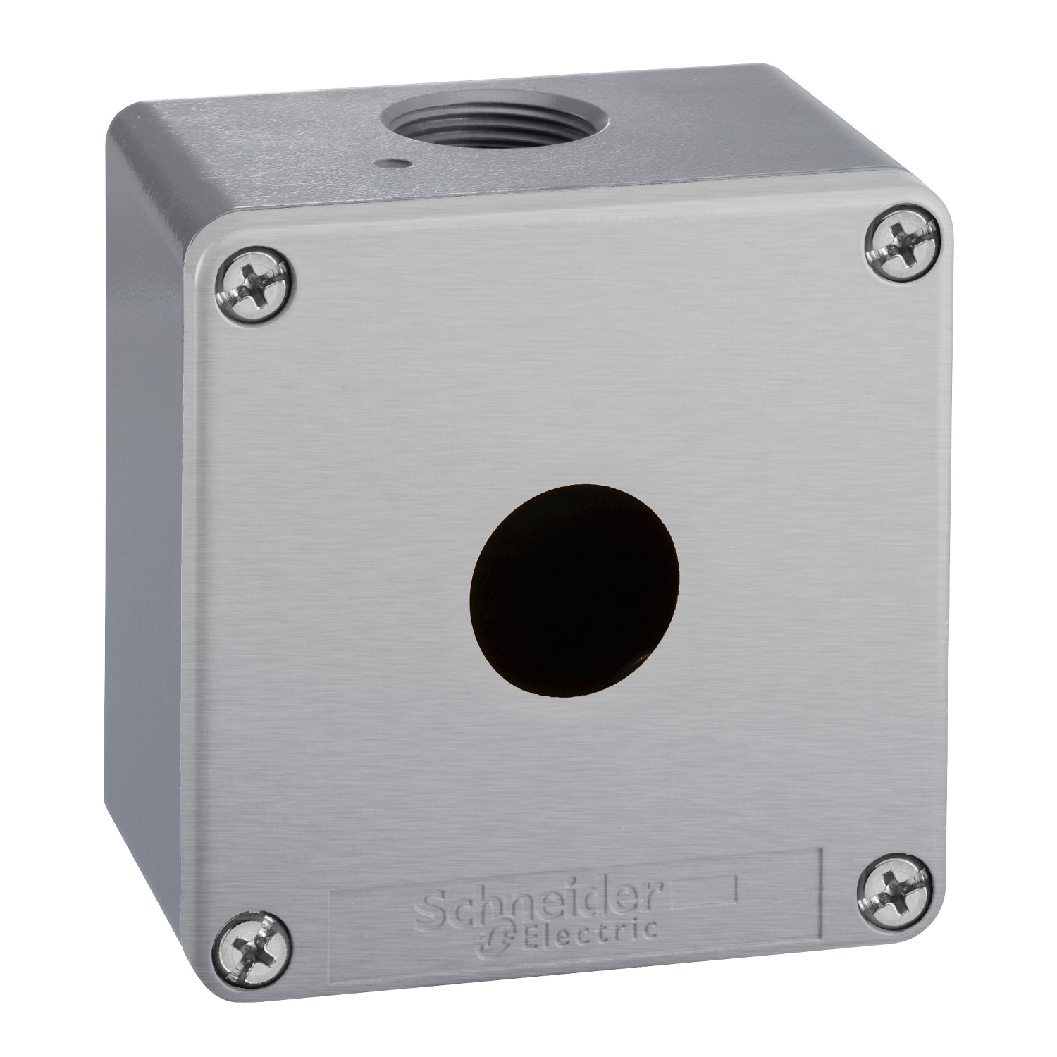 Die cast empty control station, Harmony XAP, XB2 SL, zinc alloy, grey, 1 cut out, 22mm, 80x80 x77mm