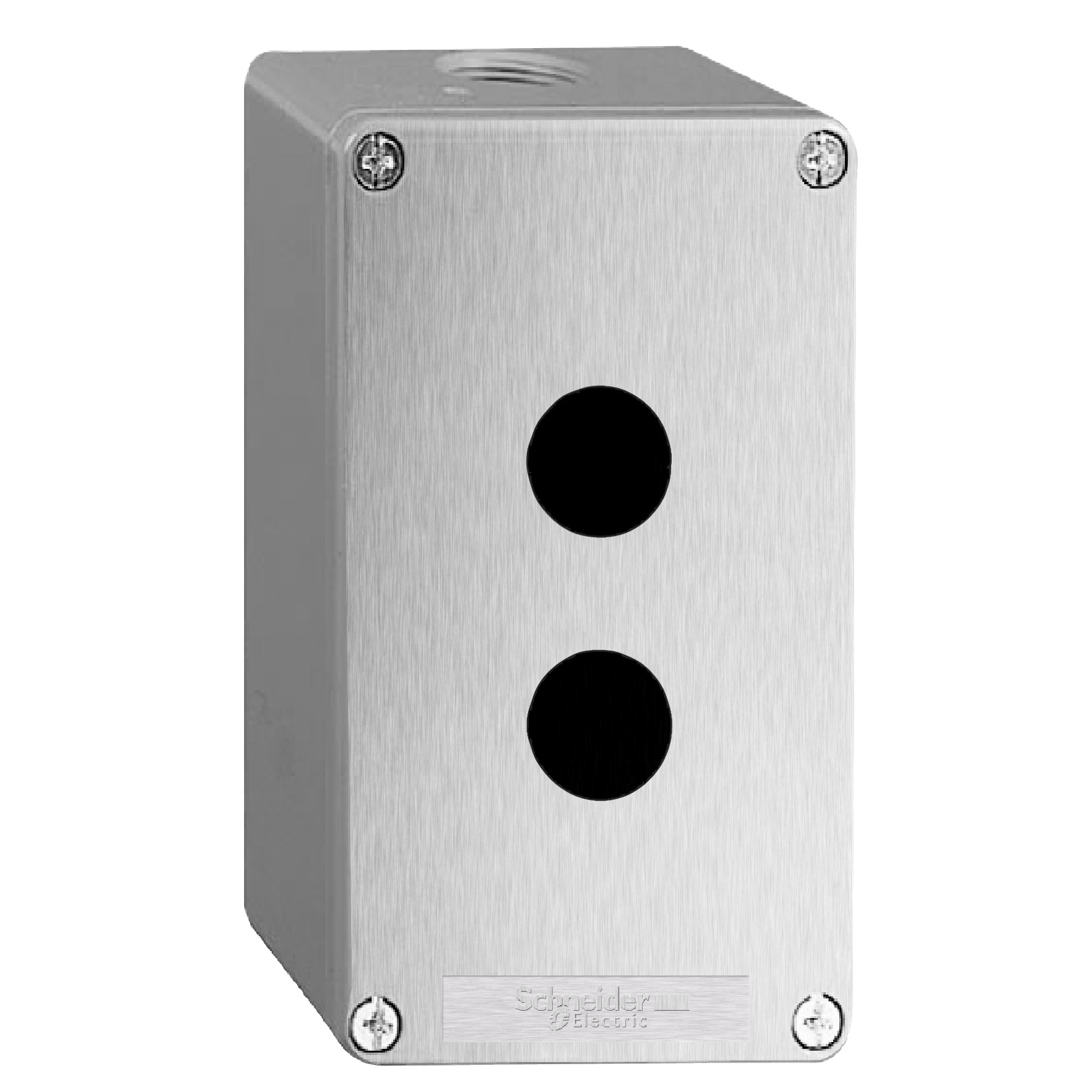 Harmony XAP, XB2 SL, Empty control station, zinc alloy, grey, 2 cut-outs, Ø22
