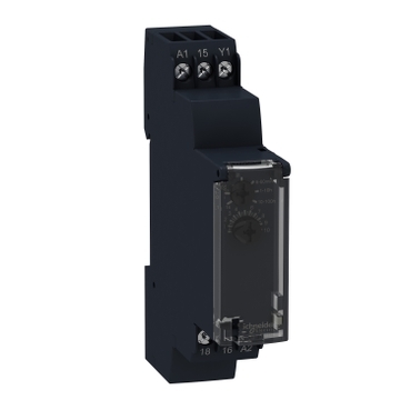 Harmony Timer Relays, Modular Timing Relay, 0.7A, 1CO, 0,1s..100h, On Delay, Solid State Output, 24..240V AC DC