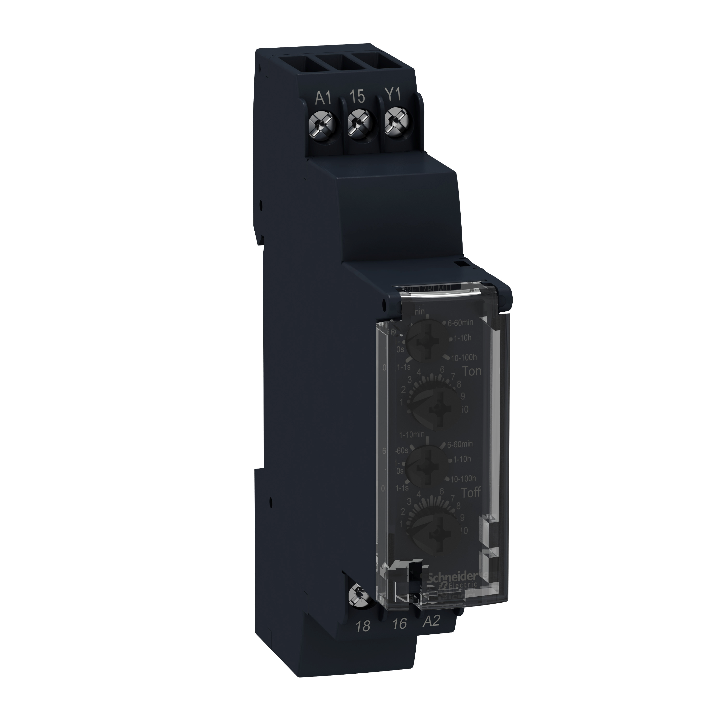 single function relay, Harmony Timer Relays, 0.7A, 1s..100h, asymmetrical flashing, solid state output, 24 to 240V AC