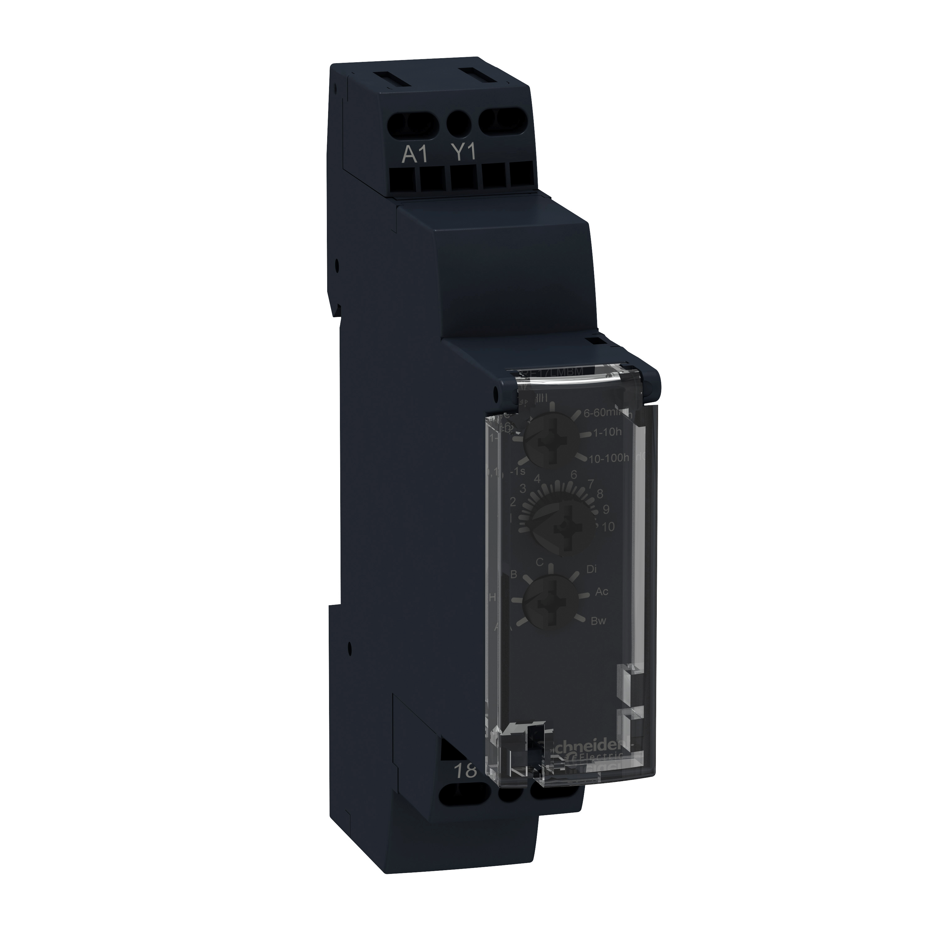 single function relay, Harmony Timer Relays, 0.7A, 1s..100h, multifunction, solid state output, 24 to 240V AC
