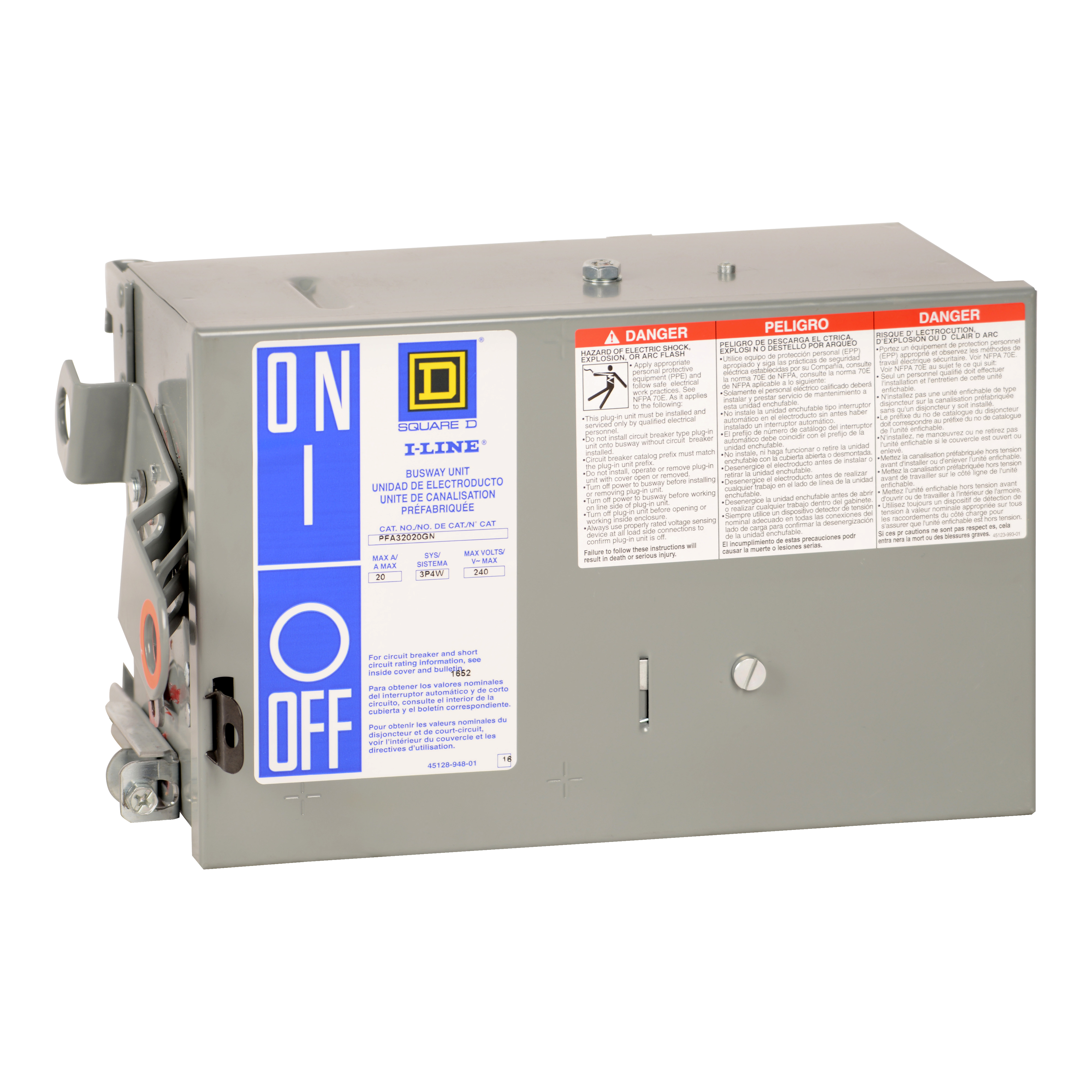 Busway I-Line Circuit Breaker Plug-in Unit, 100A, FA Frame, 480V, 4 Wire