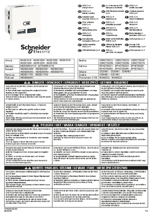 USB 2.4 nabíjačková vložka – Schneider Electric – Pokyny
