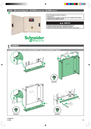 Acti9 - 250 A Incoming Kit - instruction sheet