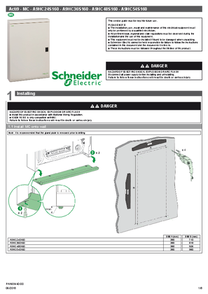 Acti9 MC A9HC24S160, A9HC36S160, A9HC48S160, A9HC54S160-Instructions