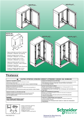 Thalassa PLA - PLAT - PLAZT - PLAZ - Instruction sheet