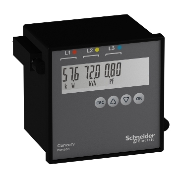 EM1000/EM1200 Series  VAF, PF - Power and Energy Meter Schneider Electric VAF, PF - Power & Energy Meter for electrical load and energy monitoring – LCD Display type