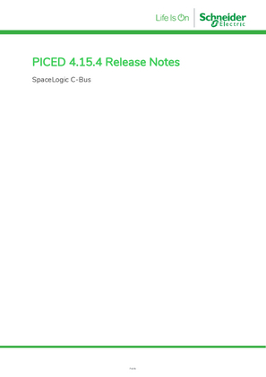 C-Bus PICED - Programming Interface for C-Bus Embedded Devices Software and Release Notes V4.15.4