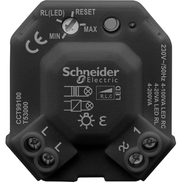 Merten-SM fényerőszabályzó modul LED-hez is betét komplett házban 4-200VA Acti9 IC Schneider