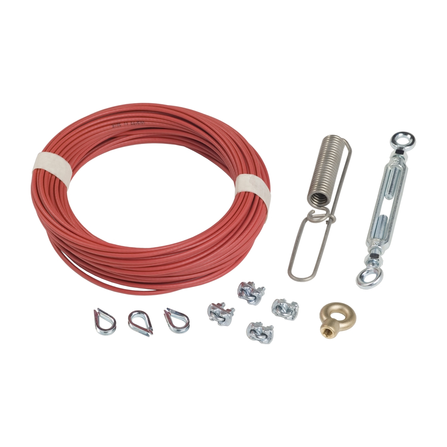 Telemecanique emergency stop rope pull switches XY2C, mounting kit, Ø 3.2 mm, L 25.5 m, for rope pull switch