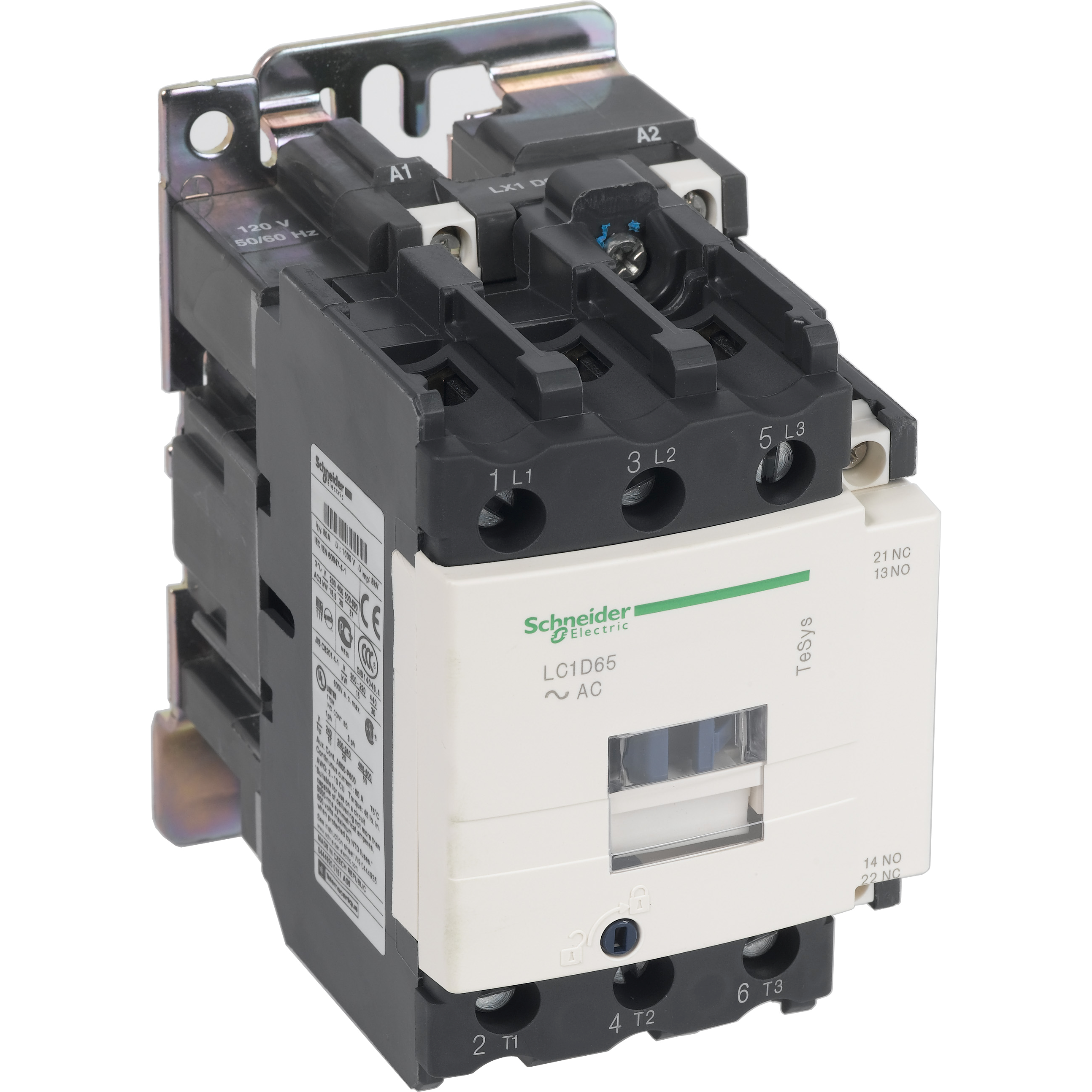 Product image for SQD LC1D65LE7 CONTACTOR 600VAC 65AM