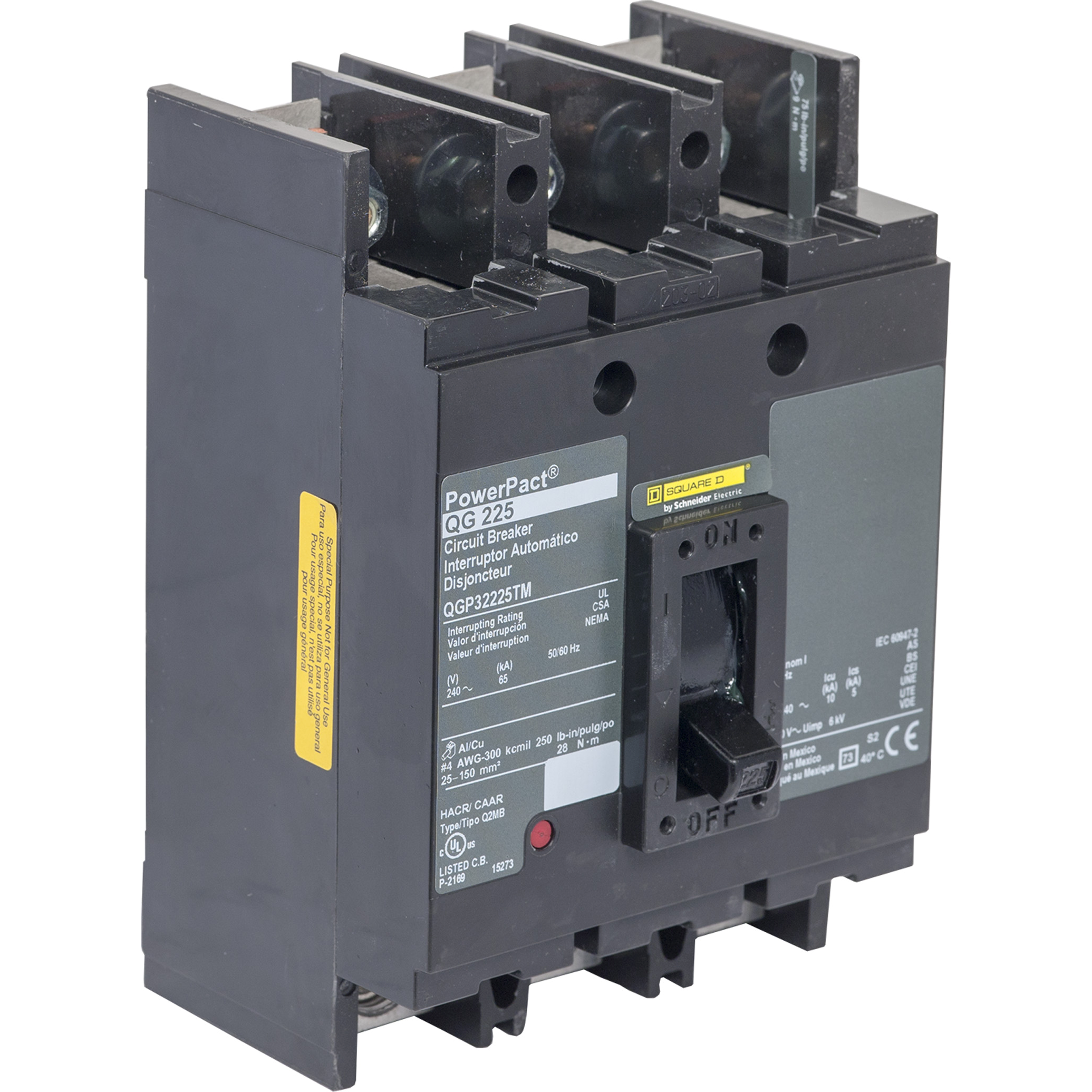 Electrical product information MOLDED CASE CIRCUIT BREAKER 240V 225A