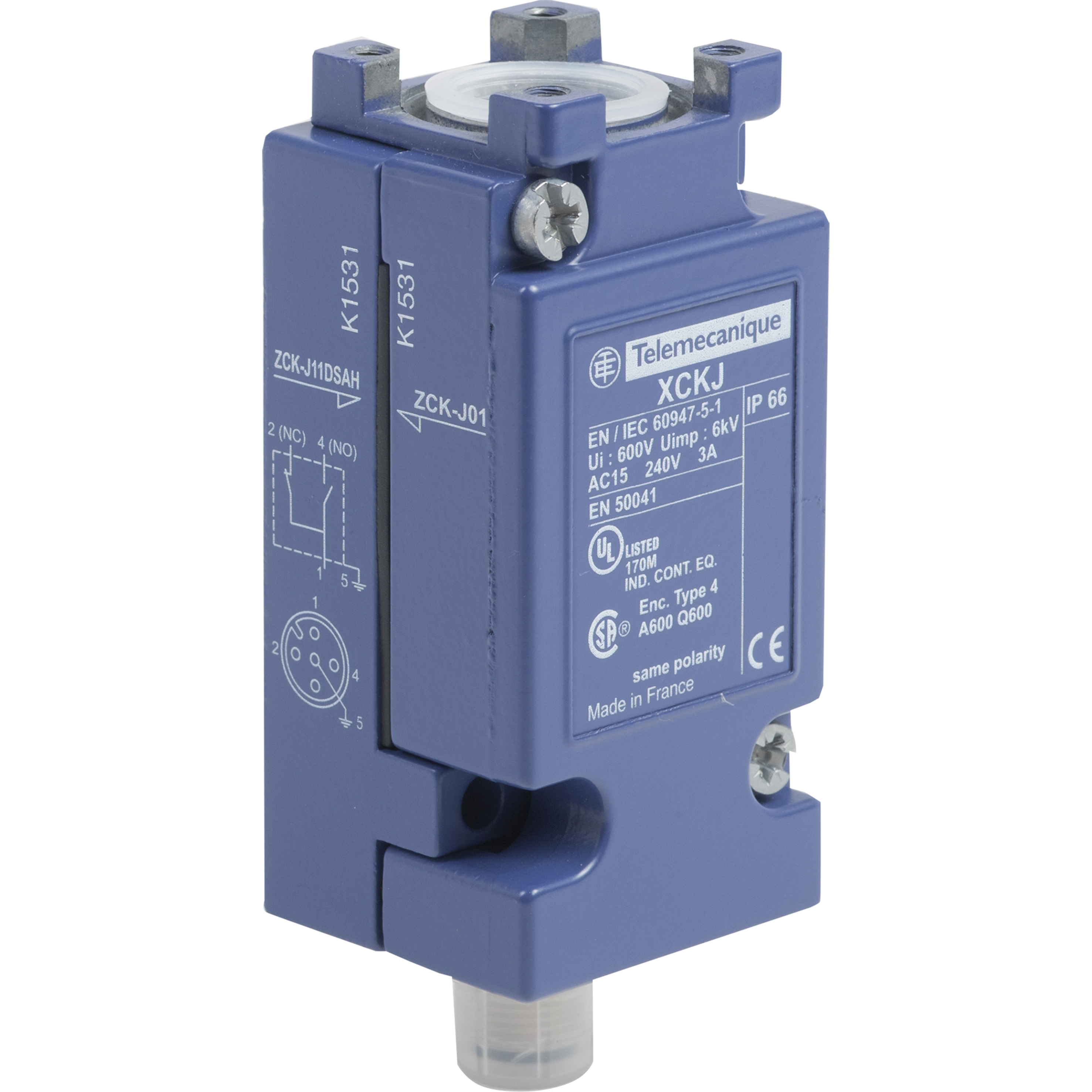 Product image for SQD ZCKJ11DSAH LIMIT SWITCH 240VAC