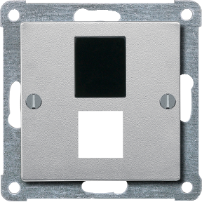 Zentralplatte für Steckverbinder Modular Jack, aluminium, System M