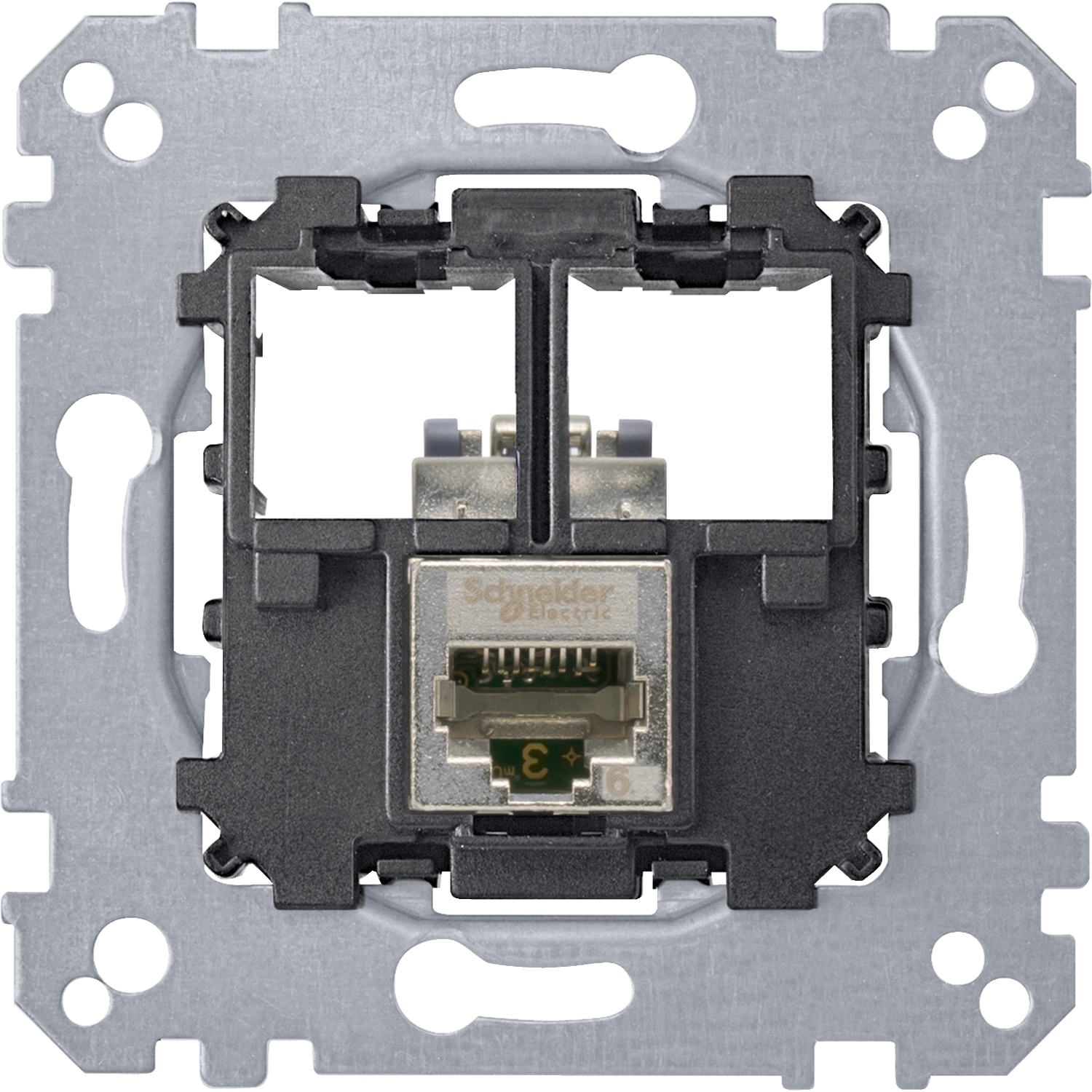 Merten adapterfedél RJ45 RJ45 8(8) Cat6 falonkívüli süllyesztett csavaros Cat6 STP Schneider