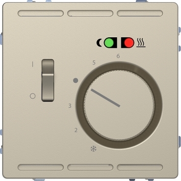 MERTEN Padlótermosztát, kapcsolóval, 250 V, 10A, System-D, szahara