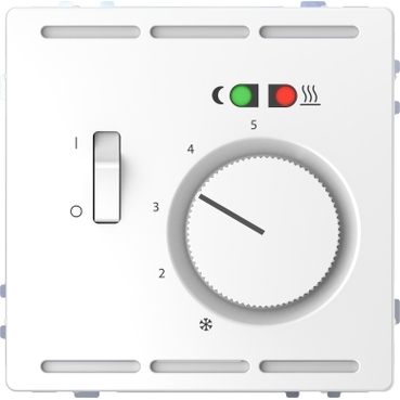 MERTEN Padlótermosztát, kapcsolóval, 250 V, 10 A, D-Life, lótuszfehér MTN5764-6035