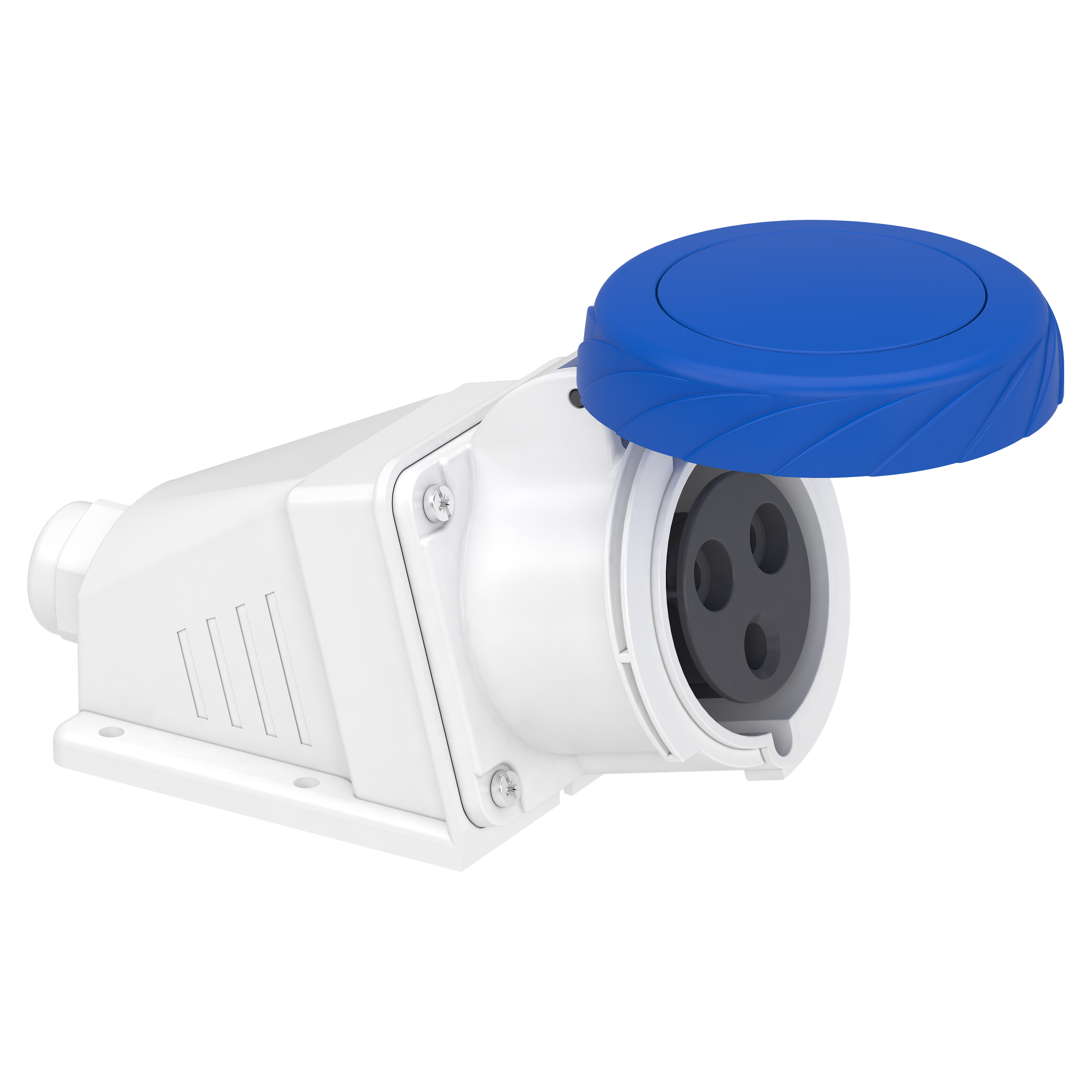 Socket, Mureva PK, wall-mounted, angled, 32A, 2P+E, 220V, IP67