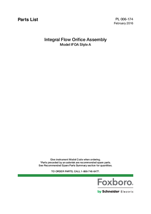 Integral Flow Orifice Assembly Style A