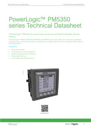 PowerLogic PM5350 Technical Datasheet