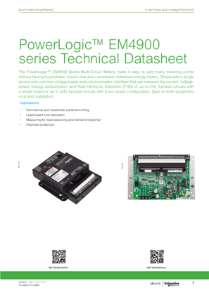 PowerLogic EM4900 series Technical Datasheet