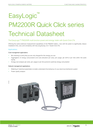 EasyLogic PM2200R Technical Datasheet Web Version