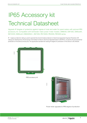 IP65 Accessory kit Technical Datasheet