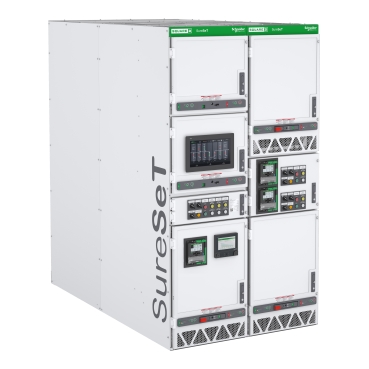 SureSeT Air Insulated Switchgear Square D Primary air insulated, metal-clad switchgear with vacuum circuit breakers for large and complex medium voltage power distribution and control