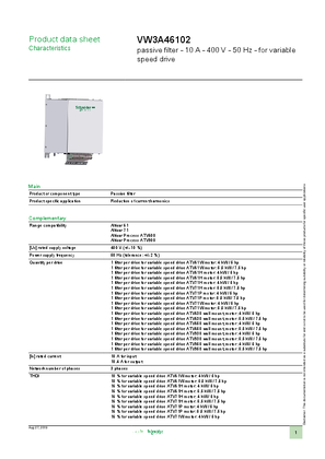 Product Datasheet VW3A46102