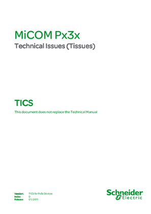 MiCOM Px3x, IEC 61850 PIXIT & TICS