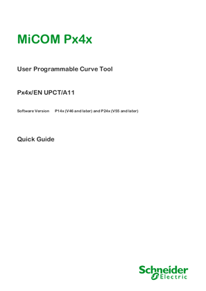 MiCOM P4x4, Curve Tool User Guides Px4x/EN (A)UPCT/A11
