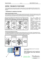 Quick Guide SRP981 Pneumatic Positioner